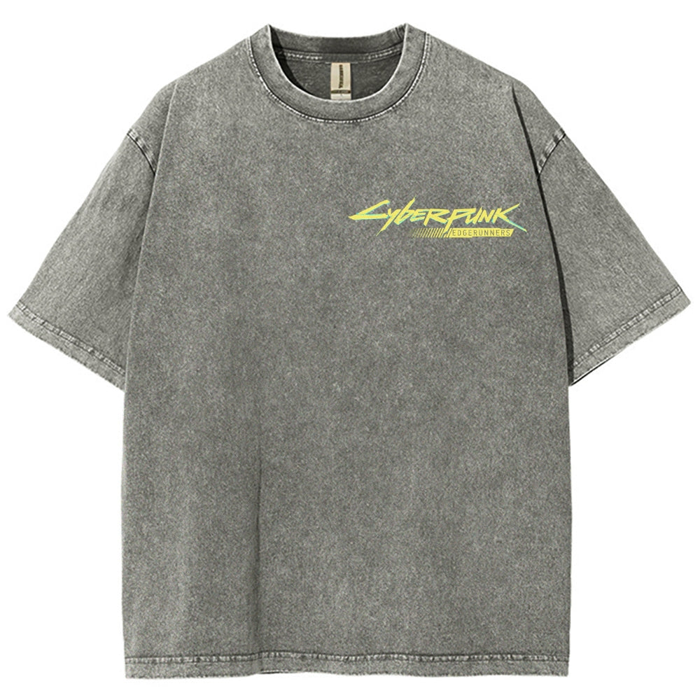 Cyberpunk Unisex Fit Washed T-Shirt 25 8   978