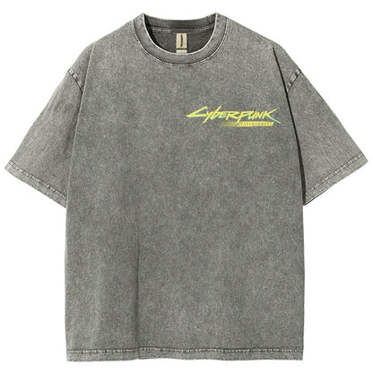 Cyberpunk Unisex Fit Washed T-Shirt 25 8   978