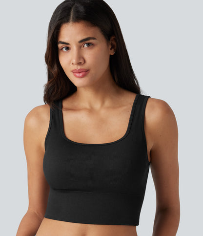 OneForm Seamless Flow Scoop Neck U-back Built-in Bra Casual Tank Top