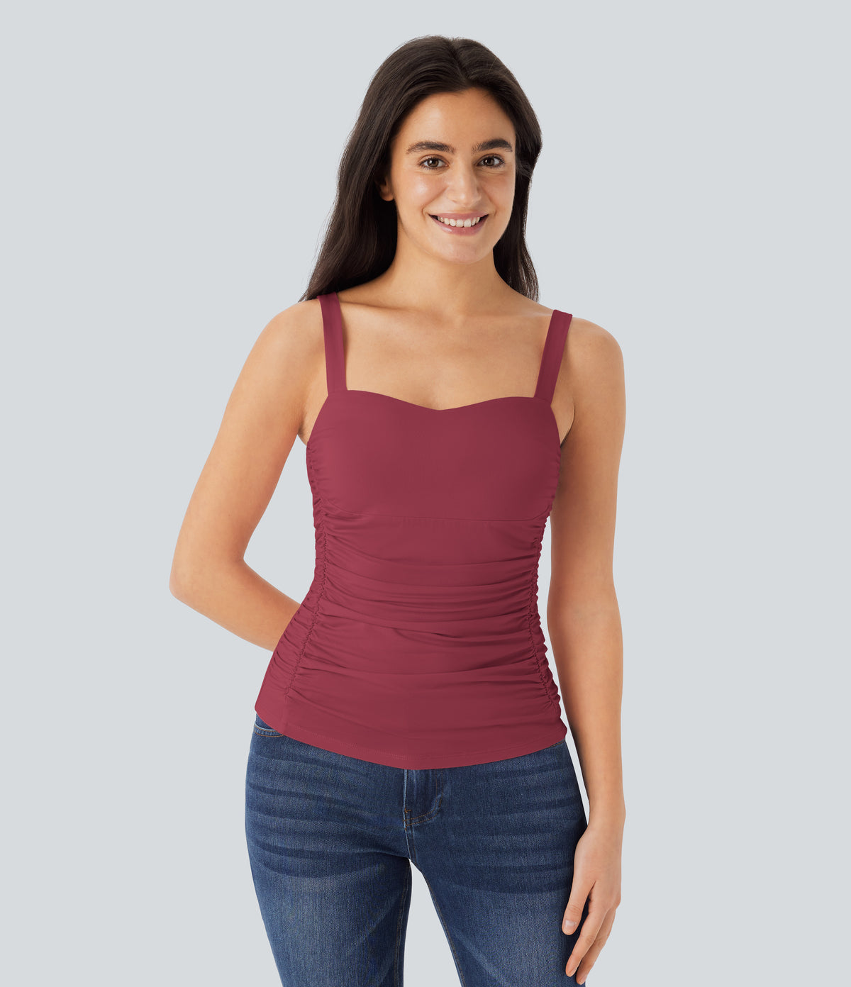 Ruched Casual Tank Top