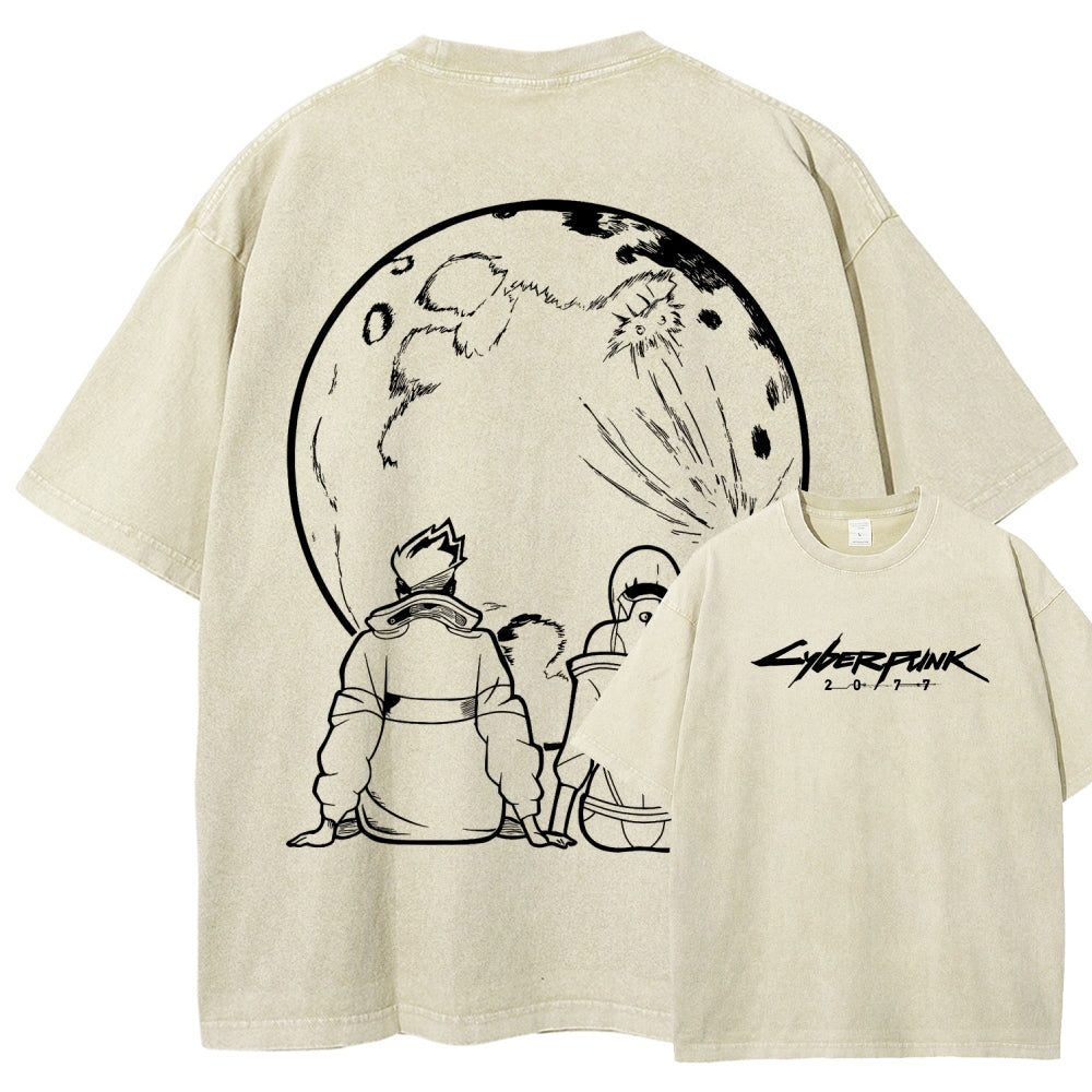 Cyberpunk Unisex Fit Washed T-Shirt 2511  3353