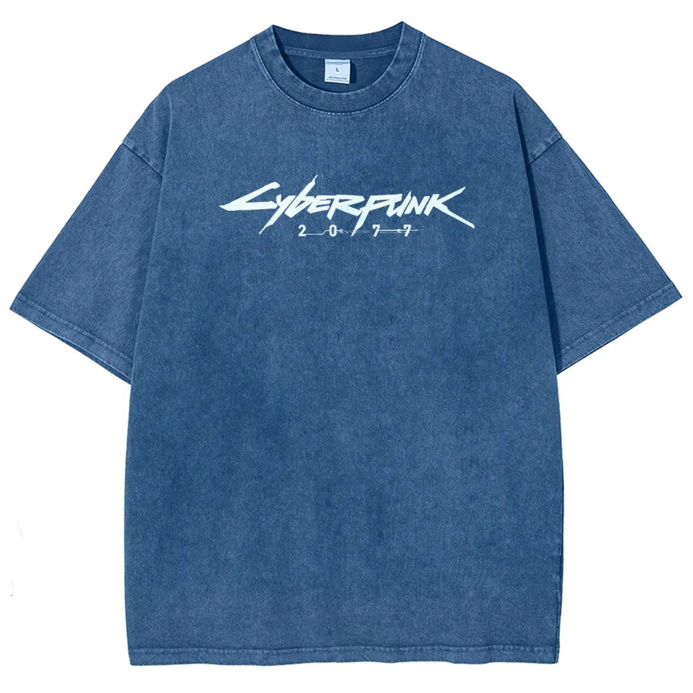 Cyberpunk Unisex Fit Washed T-Shirt 2511  3353