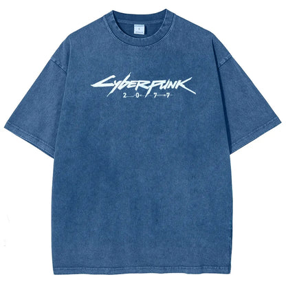 Cyberpunk Unisex Fit Washed T-Shirt 2511  3353