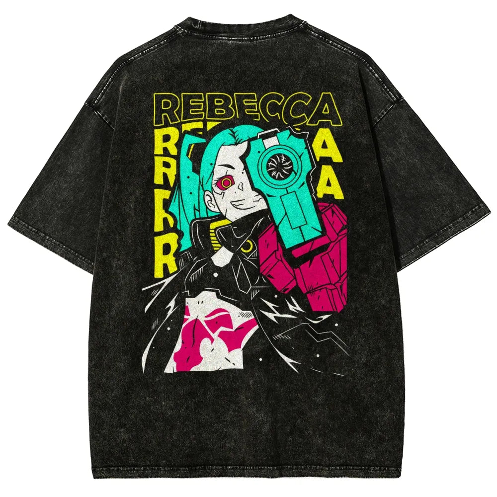 Cyberpunk Edgerunner Unisex Fit Washed T-Shirt 25 9  6616