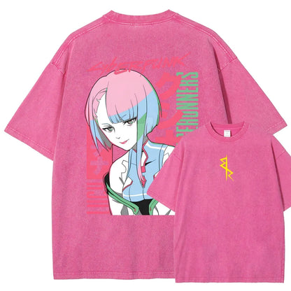 Cyberpunk Edgerunner Unisex Fit Washed T-Shirt 25 9  66