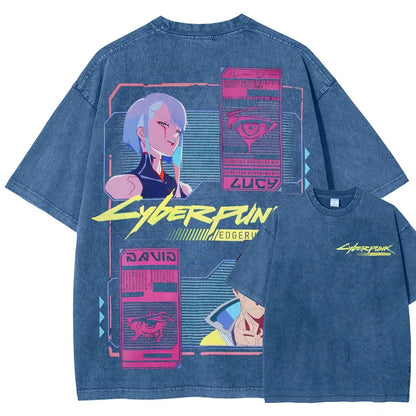 Cyberpunk Unisex Fit Washed T-Shirt 25 8   978