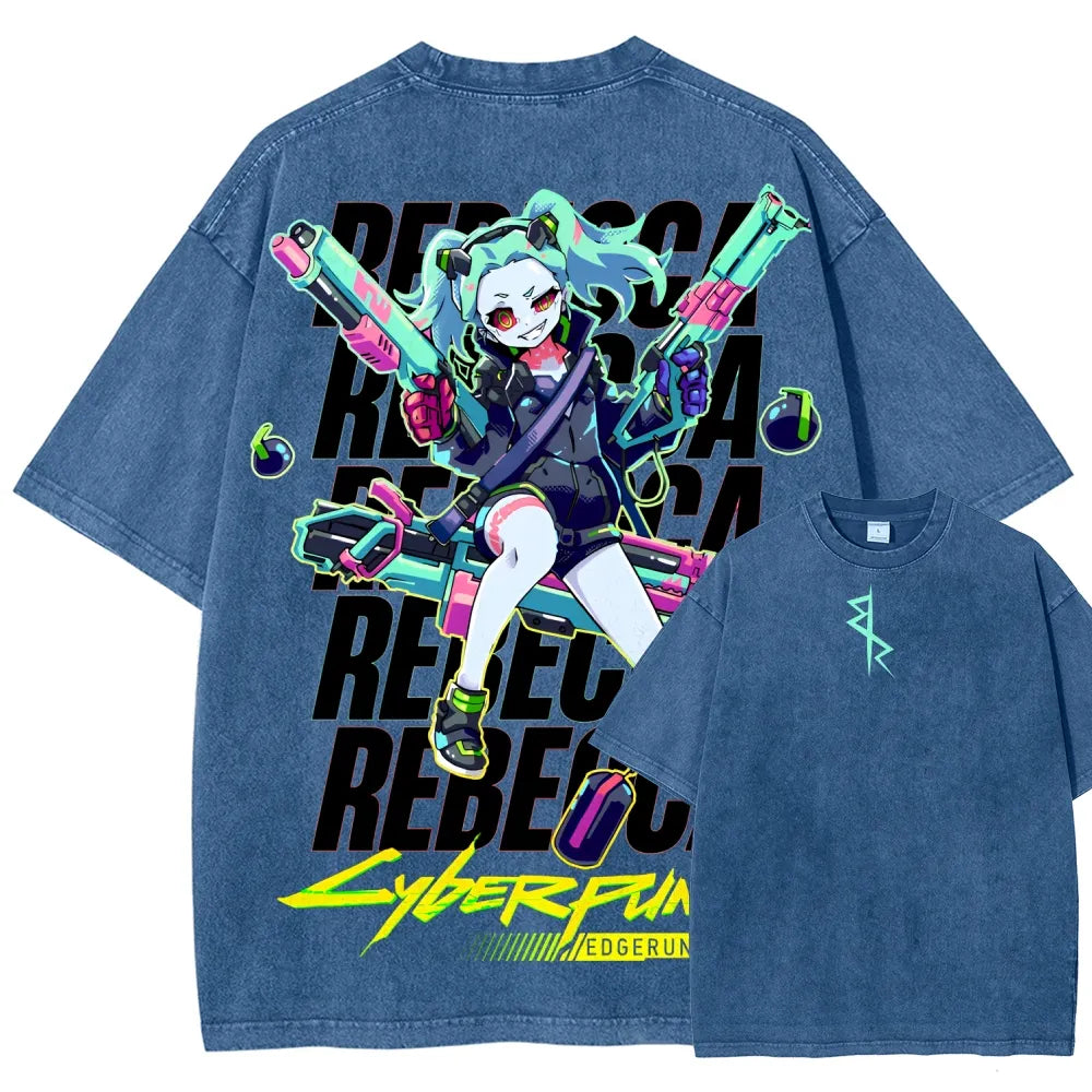Cyberpunk Unisex Fit Washed T-Shirt 25 7  8558