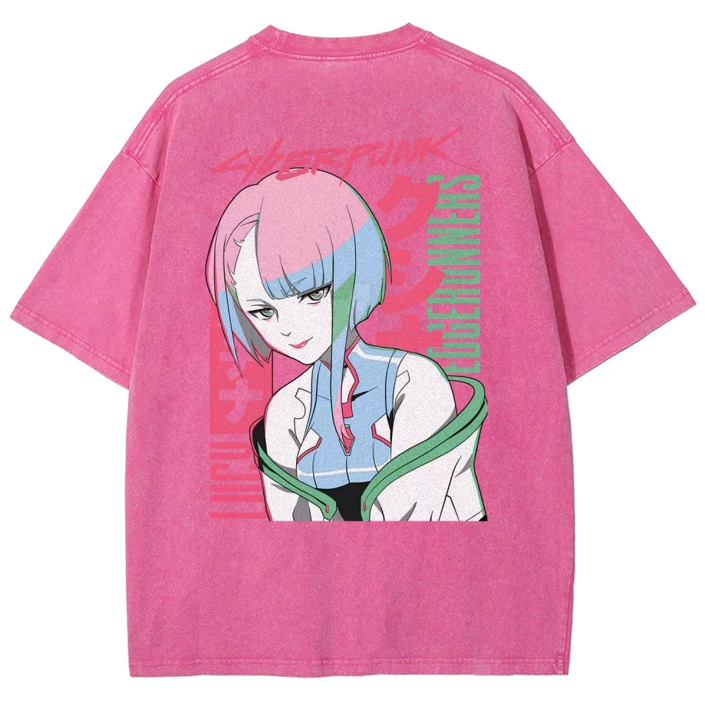 Cyberpunk Edgerunner Unisex Fit Washed T-Shirt 25 9  66