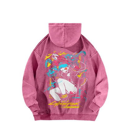 Cyberpunk: Edgerunners Casual Washed Hoodie 25 7 22448