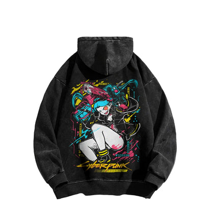 Cyberpunk: Edgerunners Casual Washed Hoodie 25 7 22448