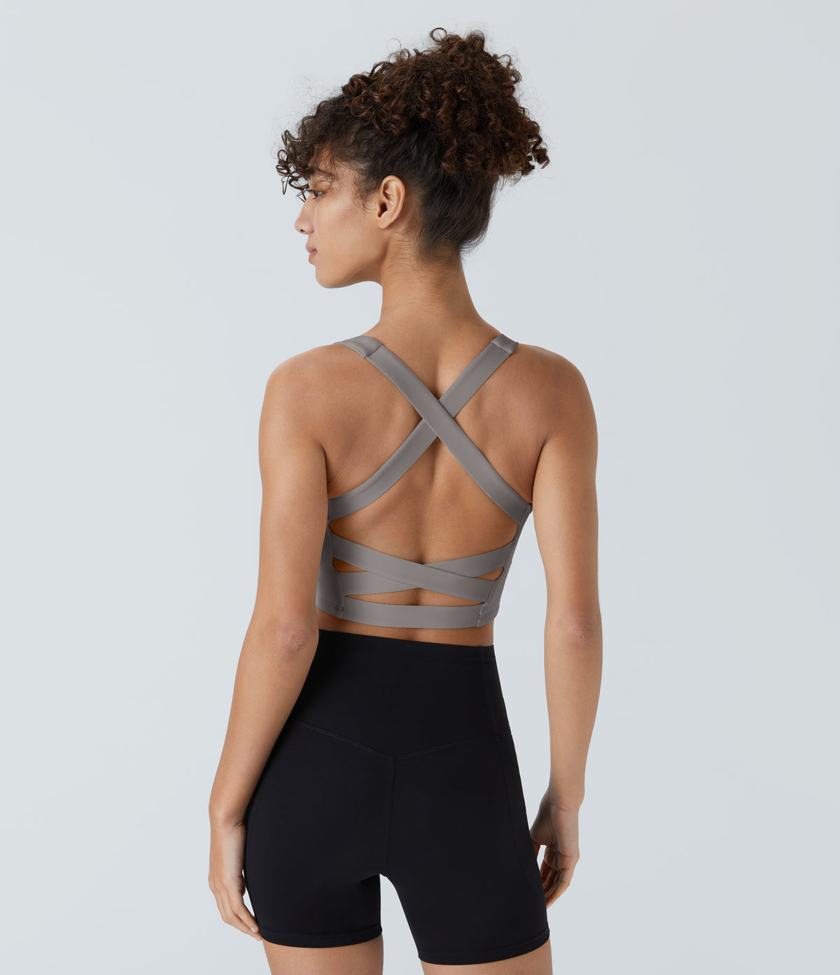 SoftlyZero™ Airy Square Neck Backless Crisscross Cropped InstantCool Yoga Tank Top