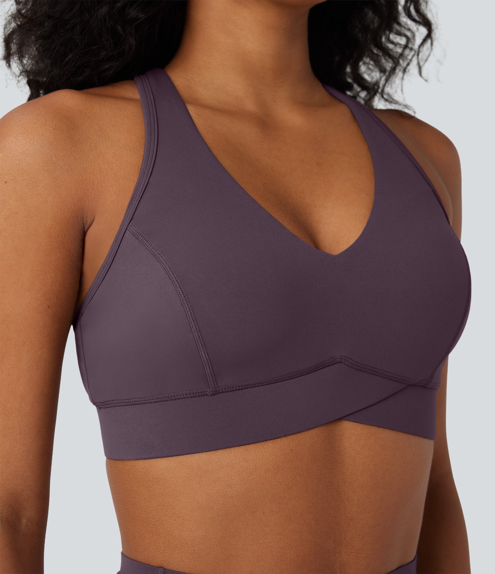 UltraSculpt™ Medium Support V Neck Racerback Training Sports Bra