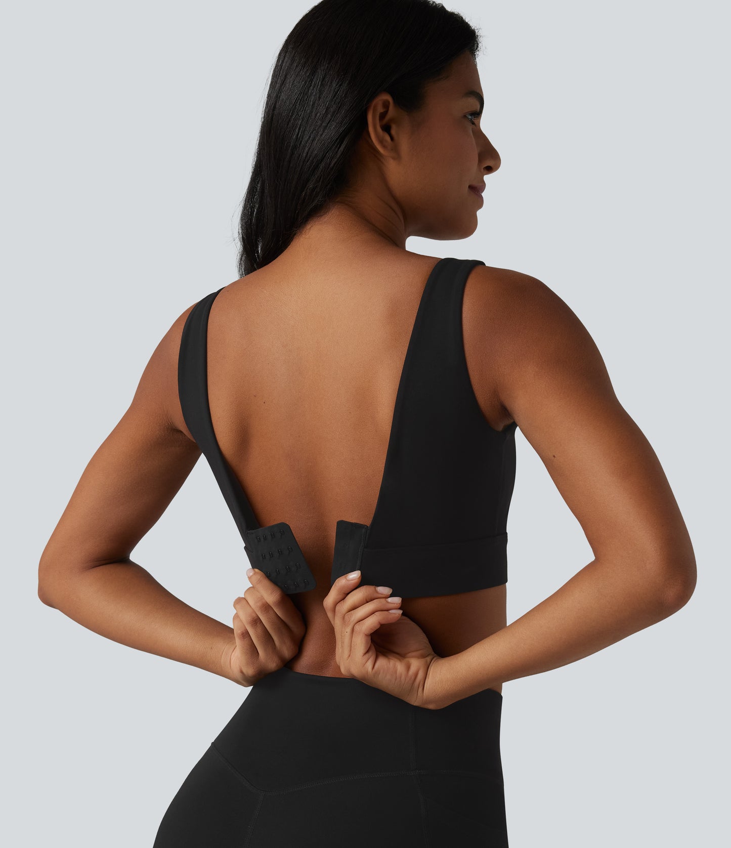 Ultrasculpt™ Medium Support Backless Adjustable Buckle Built-in Bra Training Sports Bra
