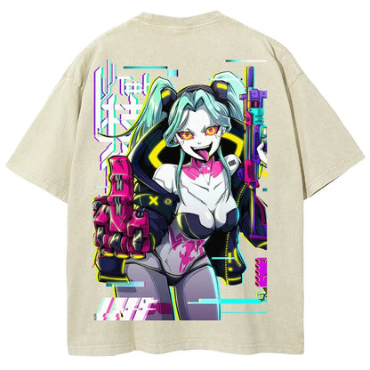 Cyberpunk Unisex Fit Washed T-Shirt 25 8  7278