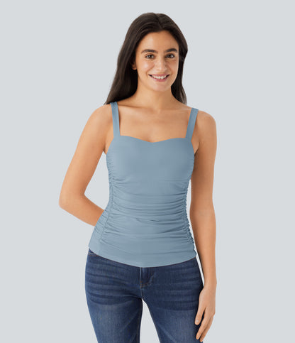Ruched Casual Tank Top