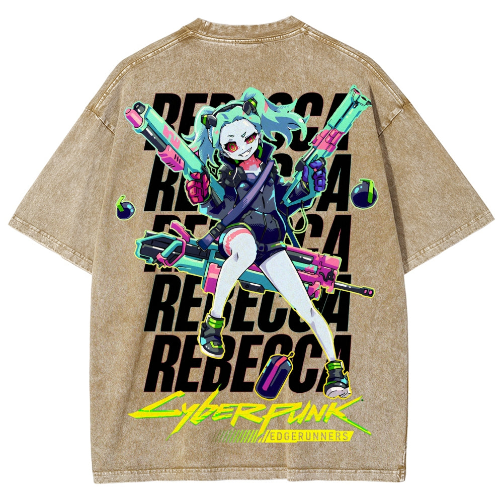Cyberpunk Unisex Fit Washed T-Shirt 25 7  8558