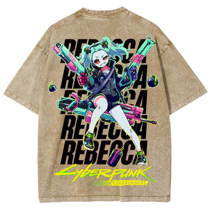 Cyberpunk Unisex Fit Washed T-Shirt 25 7  8558