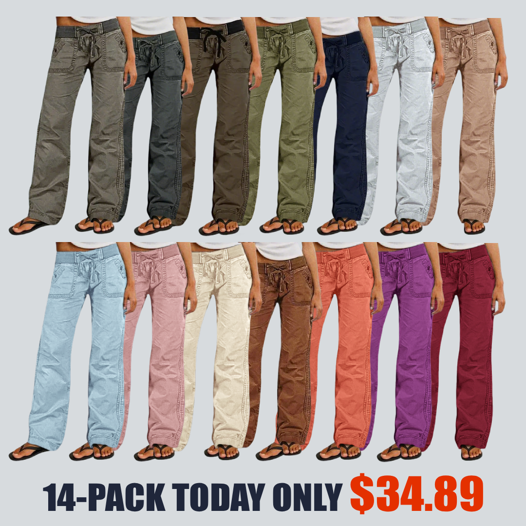 🔥Limited Stock!🔥Women's High Stretch Mid Rise Straight Pants