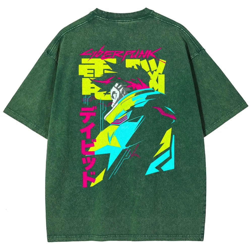 Cyberpunk Edgerunner Unisex Fit Washed T-Shirt 25 9  66 4