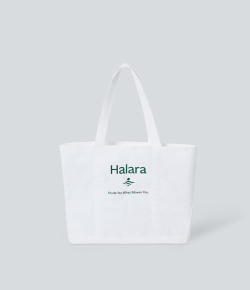 Halara Letter Print Casual Canvas Tote Bag