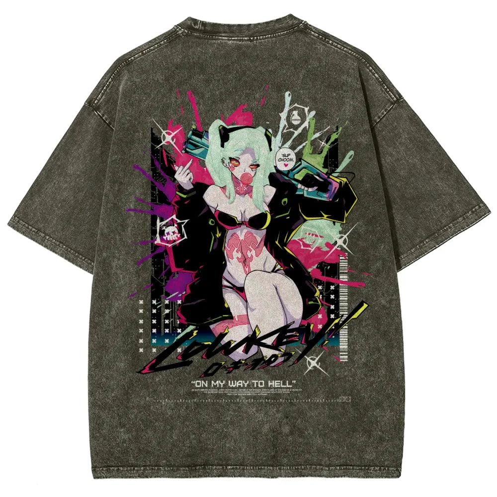 Cyberpunk Unisex Fit Washed T-Shirt 25 8 1458