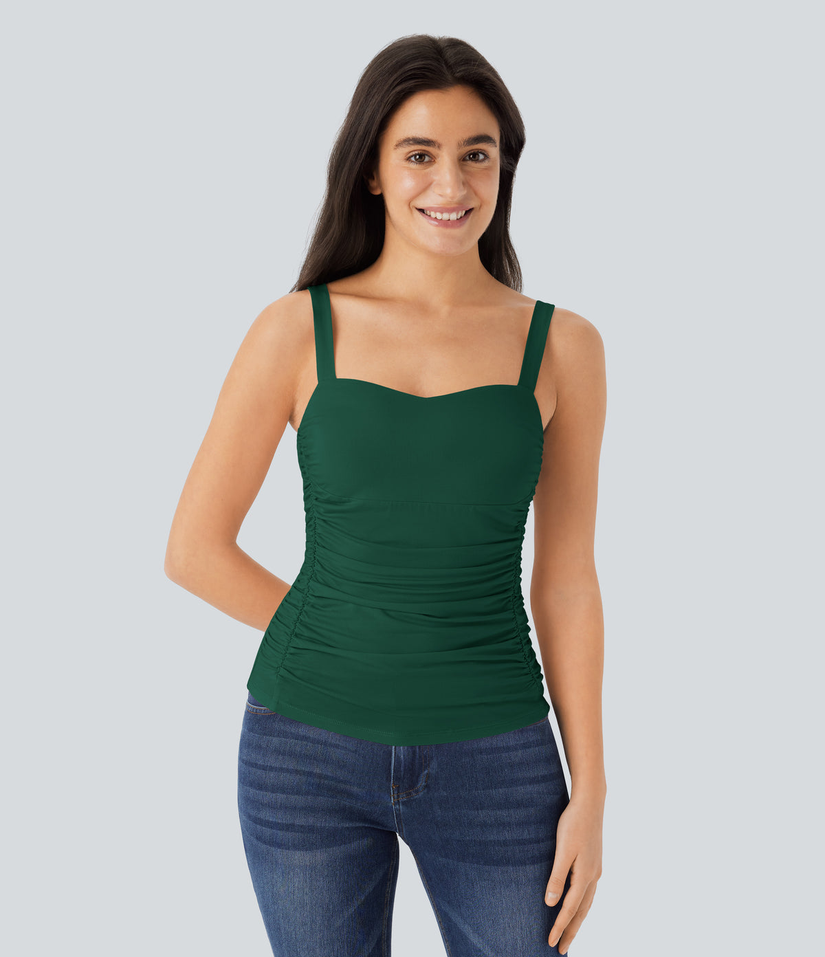 Ruched Casual Tank Top