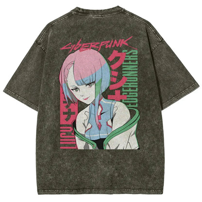 Cyberpunk Edgerunner Unisex Fit Washed T-Shirt 25 9  66
