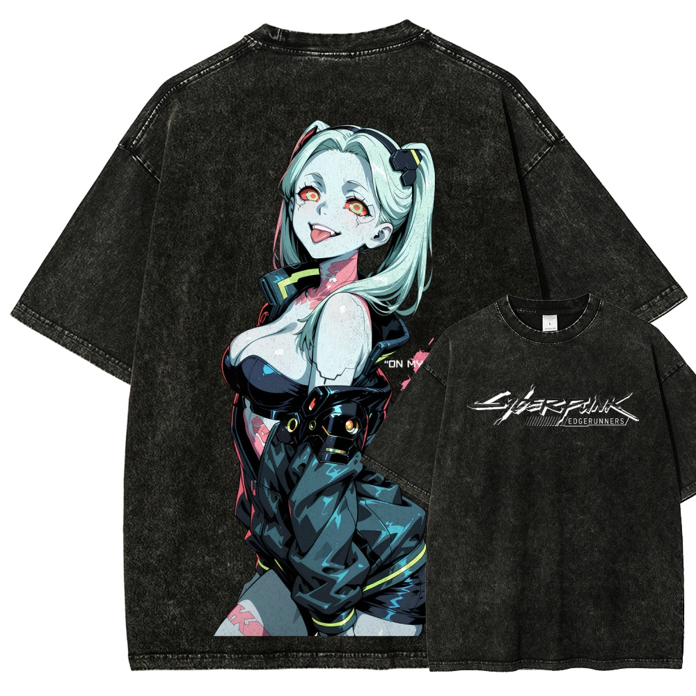 Cyberpunk Edgerunners Unisex Fit Washed T-Shirt 26 1  134