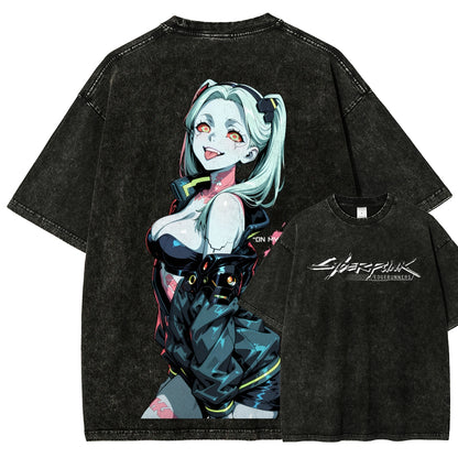 Cyberpunk Edgerunners Unisex Fit Washed T-Shirt 26 1  134