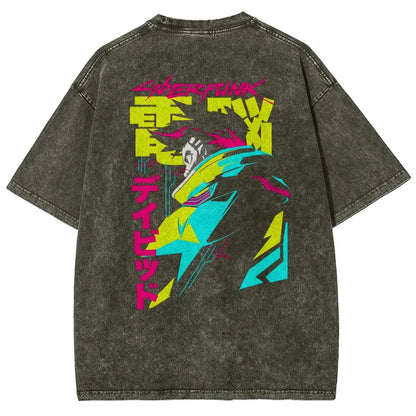Cyberpunk Edgerunner Unisex Fit Washed T-Shirt 25 9  66 4