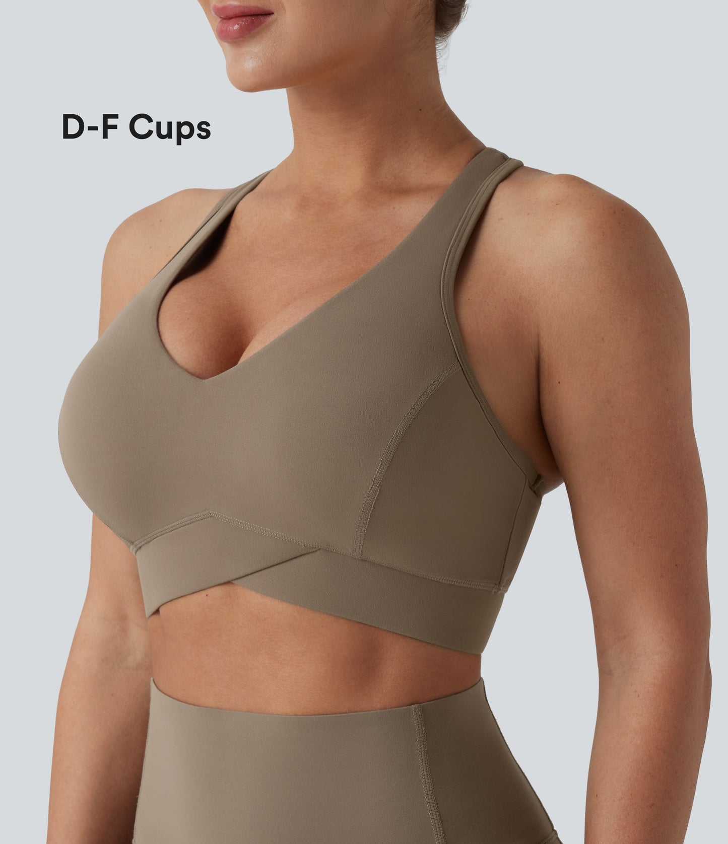UltraSculpt™ Light Support V Neck Racerback Running Sports Bra DD-F Cups