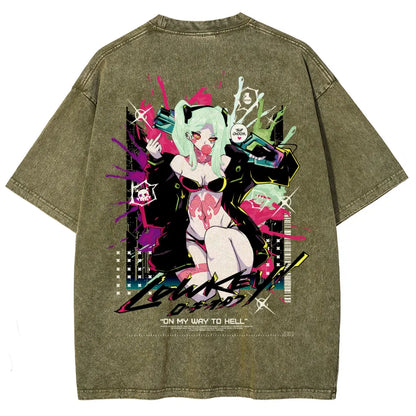 Cyberpunk Unisex Fit Washed T-Shirt 25 8 1458