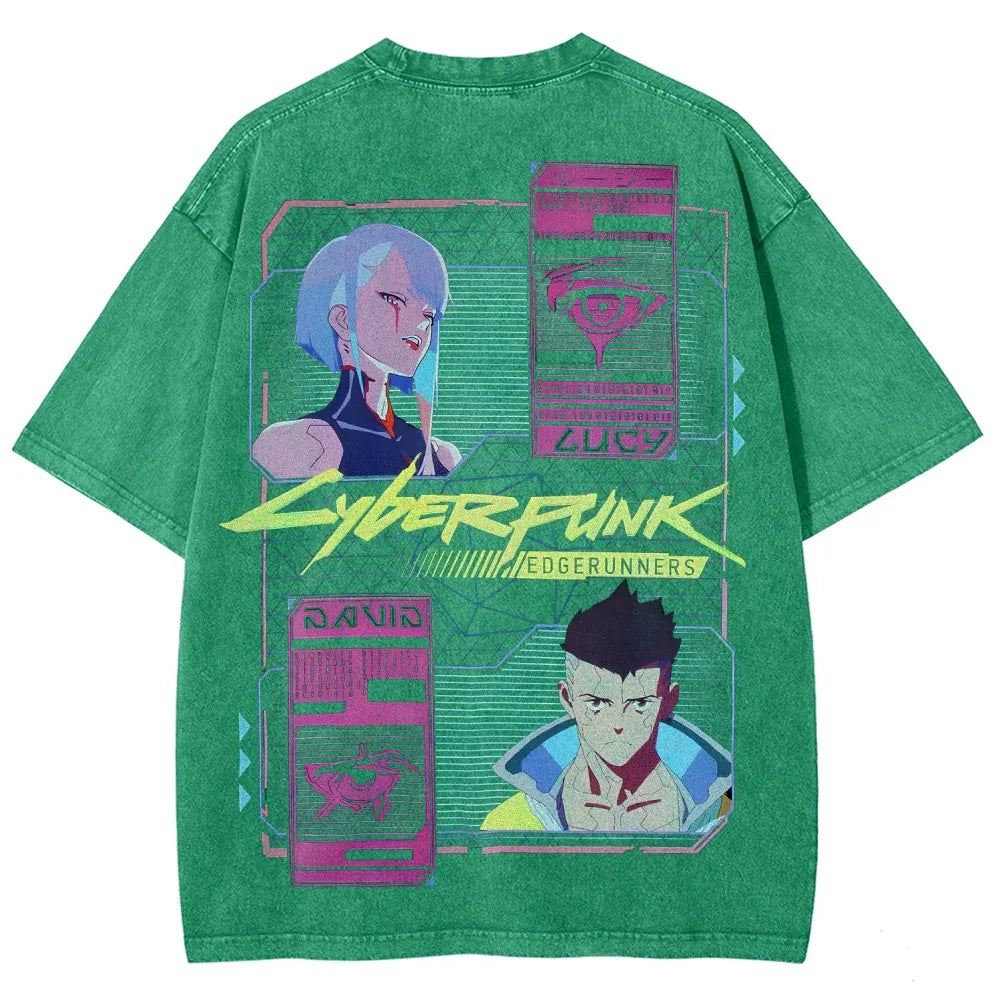 Cyberpunk Unisex Fit Washed T-Shirt 25 8   978