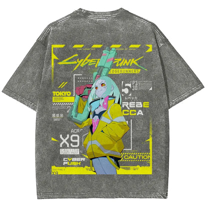 Cyberpunk Unisex Fit Washed T-Shirt 25 7 38371