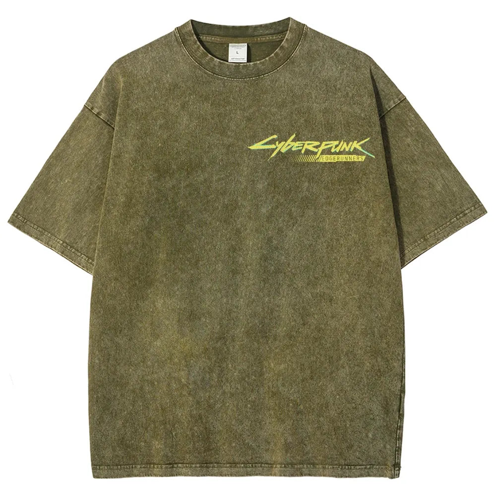 Cyberpunk Unisex Fit Washed T-Shirt 25 8   978