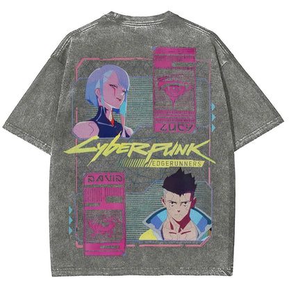 Cyberpunk Unisex Fit Washed T-Shirt 25 8   978