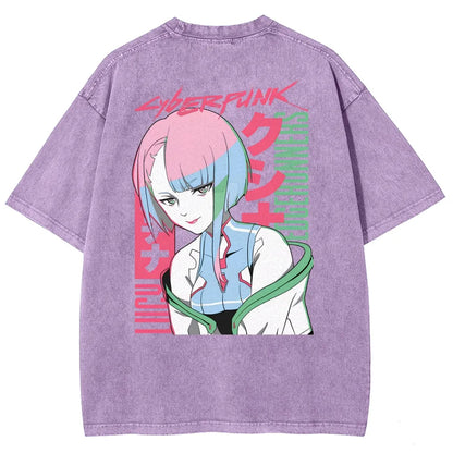 Cyberpunk Edgerunner Unisex Fit Washed T-Shirt 25 9  66