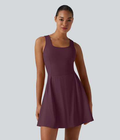 SoftlyZero™ Airy 2-in-1 Cool Touch Mini Dance Active Dress with Pockets-Easy Peezy Edition-Longer Length