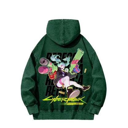 Cyberpunk: Edgerunners Casual Washed Hoodie 25 7 22462