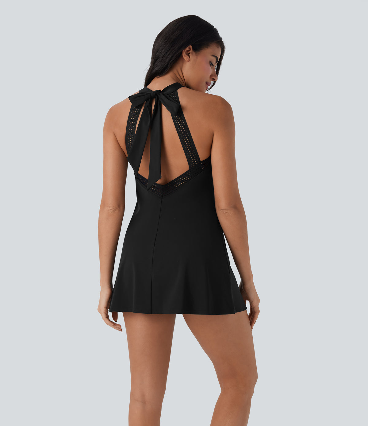 SoftlyZero™ Airy Tie Back 2-in-1 InstantCool Mini Yoga Active Dress with Pocket