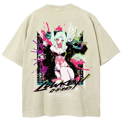 Cyberpunk Unisex Fit Washed T-Shirt 25 8 1458