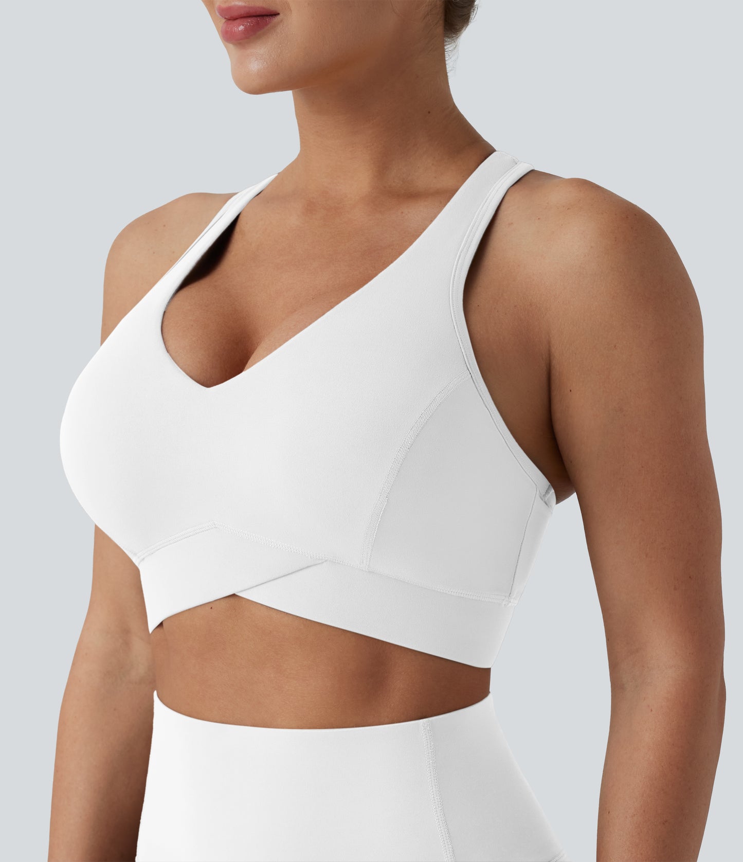 UltraSculpt™ Light Support V Neck Racerback Running Sports Bra DD-F Cups