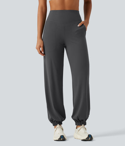 UltraSculpt™ High Waisted Tummy Control Tapered Yoga Joggers with Pockets