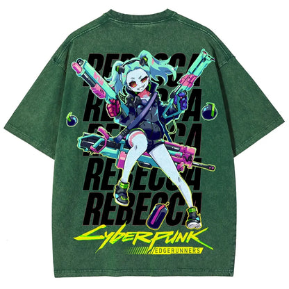 Cyberpunk Unisex Fit Washed T-Shirt 25 7  8558