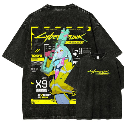 Cyberpunk Unisex Fit Washed T-Shirt 25 7 38371