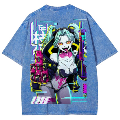 Cyberpunk Unisex Fit Washed T-Shirt 25 8  7278