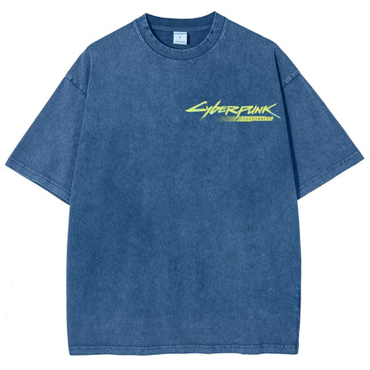 Cyberpunk Unisex Fit Washed T-Shirt 25 8   978