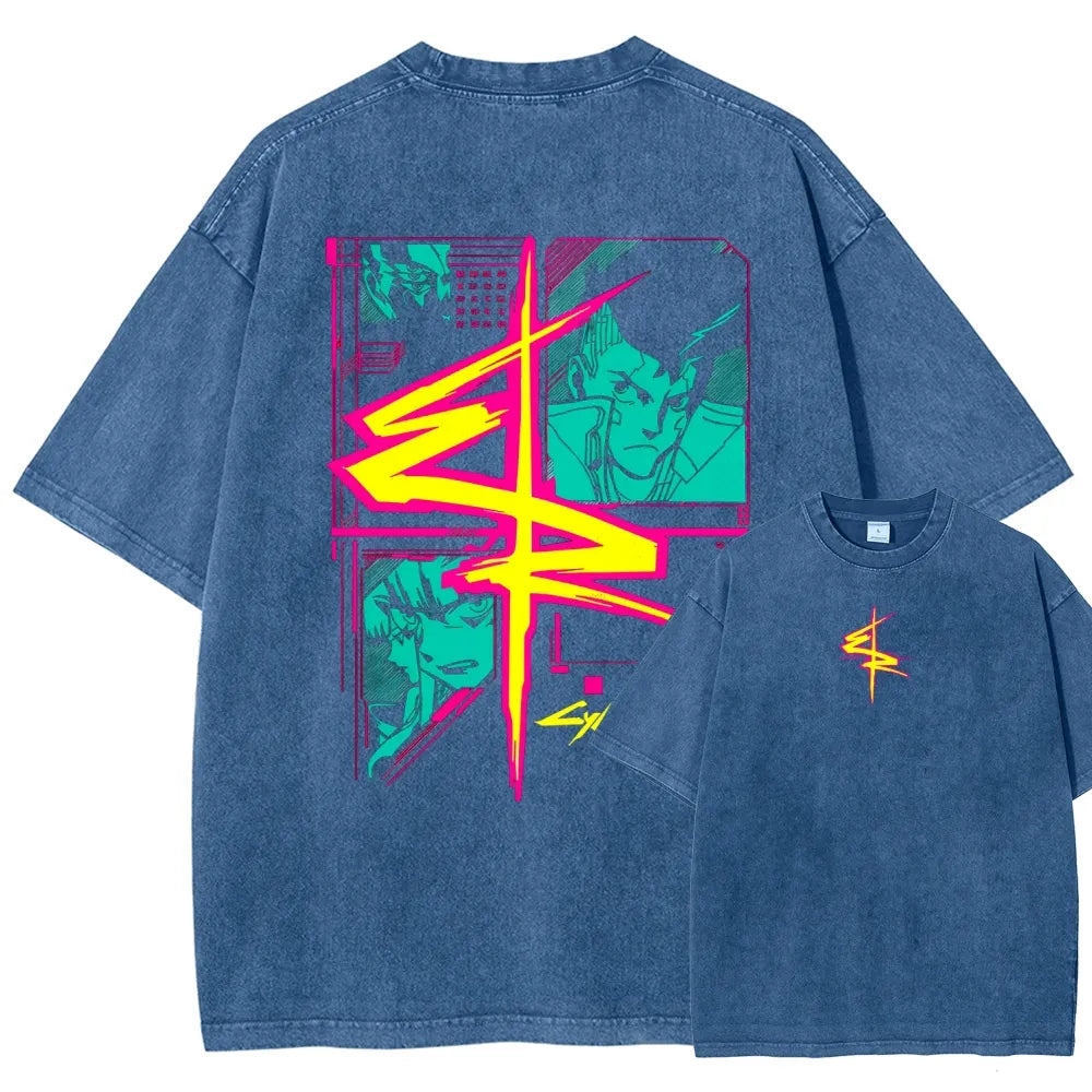 Cyberpunk Edgerunner Unisex Fit Washed T-Shirt 25 9  66 9