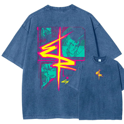 Cyberpunk Edgerunner Unisex Fit Washed T-Shirt 25 9  66 9