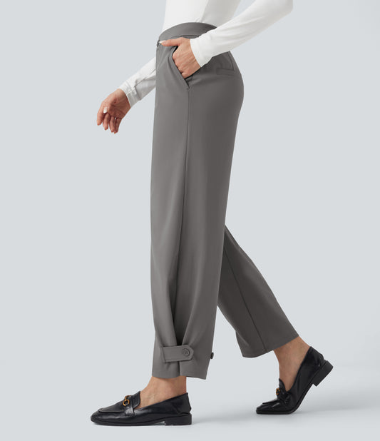 Flex™ DayStretch Mid Rise Adjustable Pant Width Work Tapered Pants with Pockets
